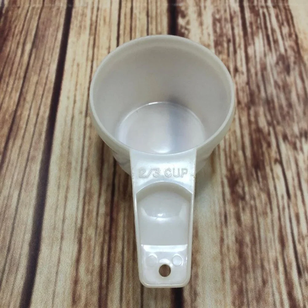 Vintage Tupperware Clear White Nesting Measuring Cup 2/3 CUP Replacement 763-1